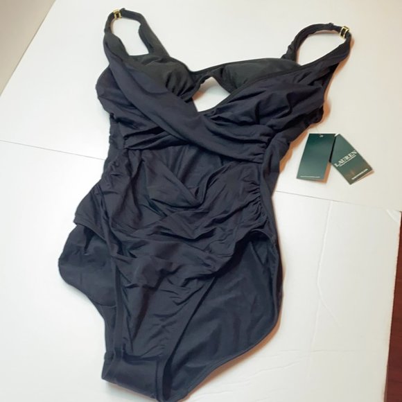 NWT Lauren Ralph Lauren Black One Piece - Picture 3 of 4
